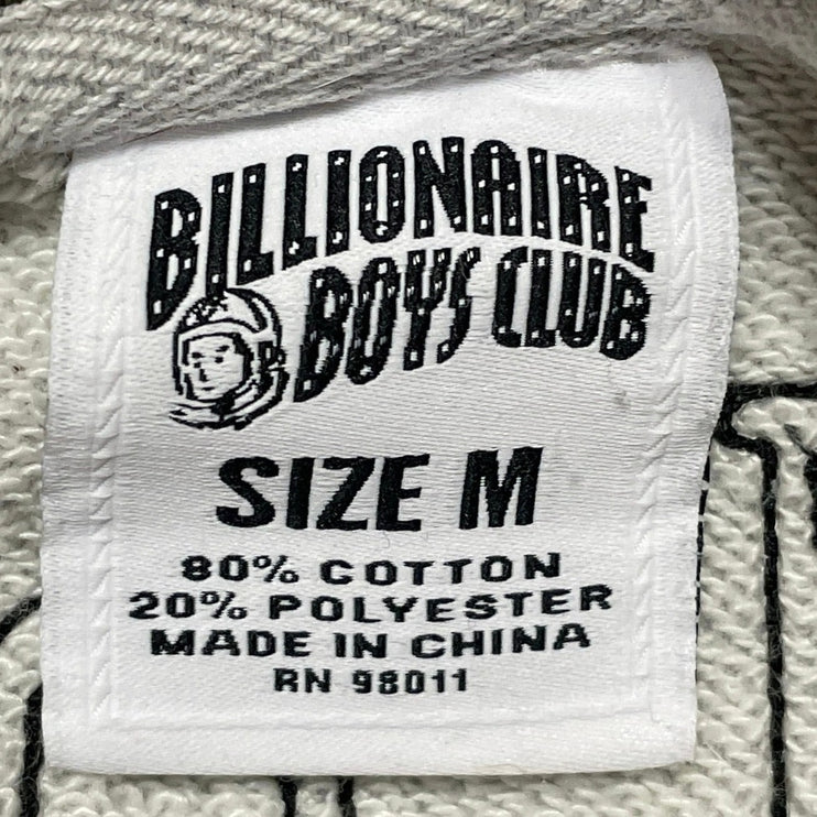 Billionaire Boys Club Men's Heather Gray Graphic Hoodie Hooded Sweatshirt Top M