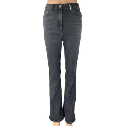 Collusion Women's Black High Waisted Flared Bootcut Denim Jeans Size 30x32
