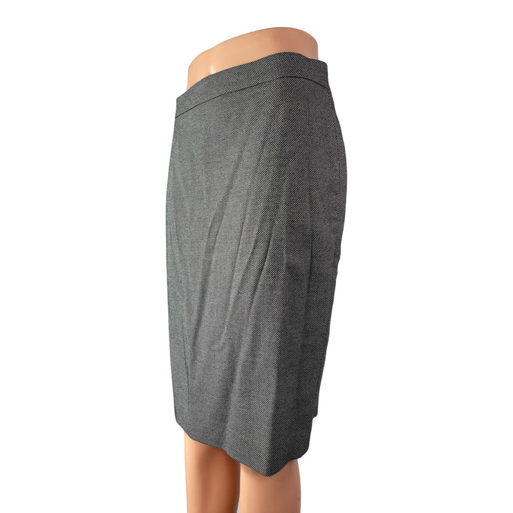 Ann Taylor Petite Women's Gray High Rise Knee Length Straight Pencil Skirt Sz 4