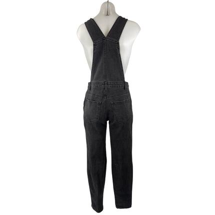 No Boundaries Black Denim Square Neck Sleeveless Overall Jumpsuit Romper Size S