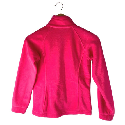Columbia Kids Girls Pink Full Zip Long Sleeve Fleece Bomber Coat Jacket Size M
