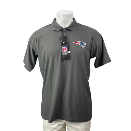 NEW Antigua NFL Team Apparel Men's Gray Short Sleeves Logo Polo Shirt Top Size L