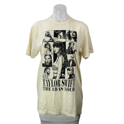 Taylor Swift The Eras Tour Women's Beige Short Sleeves Graphic Tee T-shirt Top M