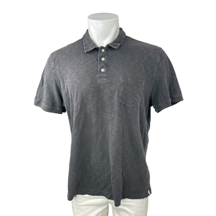 GAP Men's Gray Collared Short Sleeve Button Up Pocket Golf Polo Shirt Top Sz XL