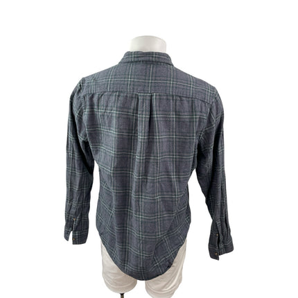 14th & Union Men's Gray Plaid Long Sleeve Chest Pocket Button Down Shirt Top XL