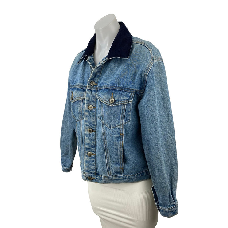 Brandy Melville J Galt Women's Blue Long Sleeve Button Up Denim Jean Jacket Sz S