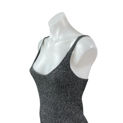 Apparis Women's Dark Gray Knit Cami Scoop Neck Tank Mini Bodycon Dress Size M