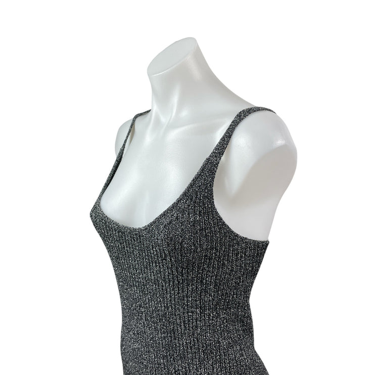 Apparis Women's Dark Gray Knit Cami Scoop Neck Tank Mini Bodycon Dress Size M