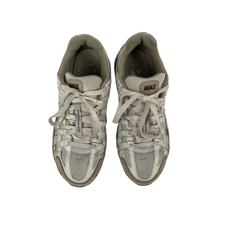 Nike P-6000 Bowerman Brown Gray Mesh Low Top Lace Up Athletic Sneakers Shoes 7