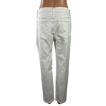 J.Crew Essentials Women's White High Rise Straight Leg Denim Jeans Pants Size 29