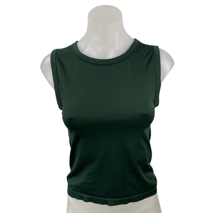 Aritzia Sunday Best Sinch Seamless Women's Green Sleeveless Crop Cami Tank Top M