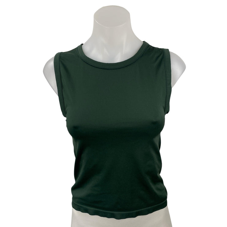 Aritzia Sunday Best Sinch Seamless Women's Green Sleeveless Crop Cami Tank Top M