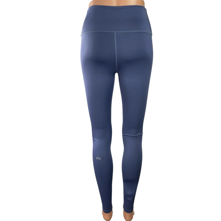 Alo Yoga Airlift Blue High Waisted Skinny Leg Activewear Leggings Pants Size S