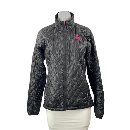 The North Face Thermoball Black Long Sleeve Full Zip Quilted Puffer Jacket Sz M
