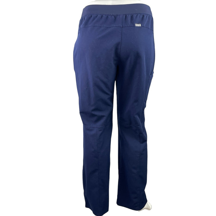 FIGS Kade Navy Blue Drawstring Straight Medical Nurse Cargo Scrub Pants Size XXL