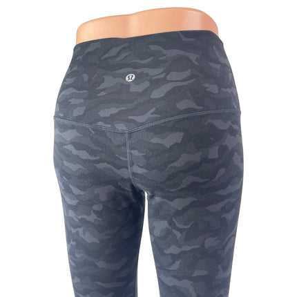 Lululemon Women's Black Camo Yoga Running Workout Athletic Leggings Pants Size 6