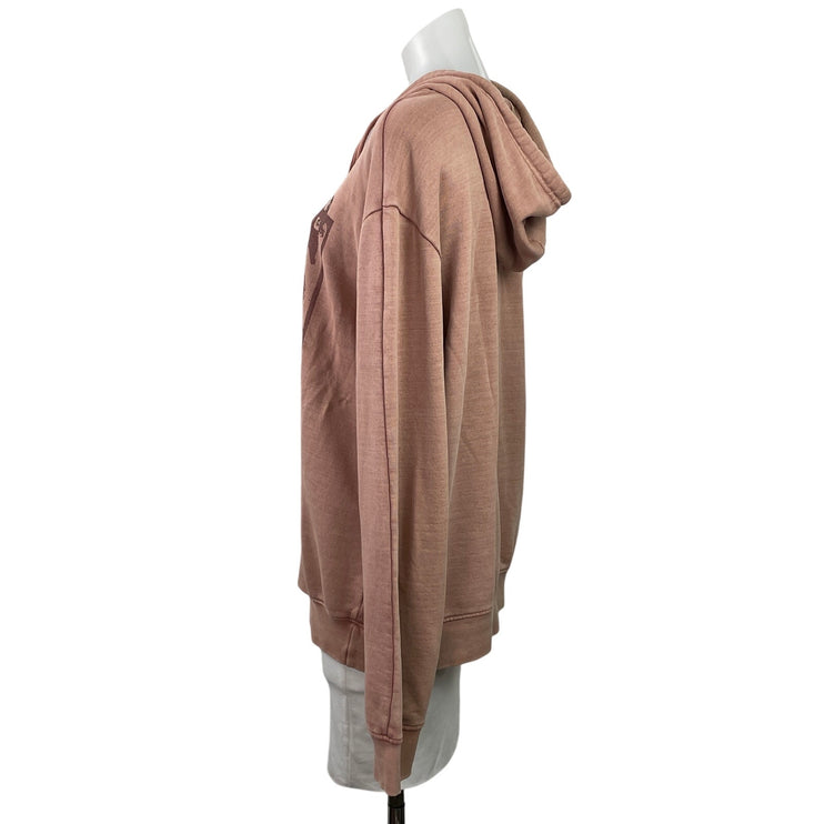 Buffalo Davin Bitton Women's Brown Long Sleeve Hoodie Hooded Sweatshirt Top L