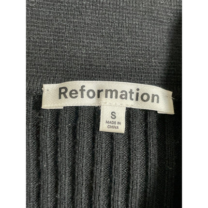 Reformation Valentina Ribbed Knit Long Sleeve Button Up Cardigan Sweater Top S