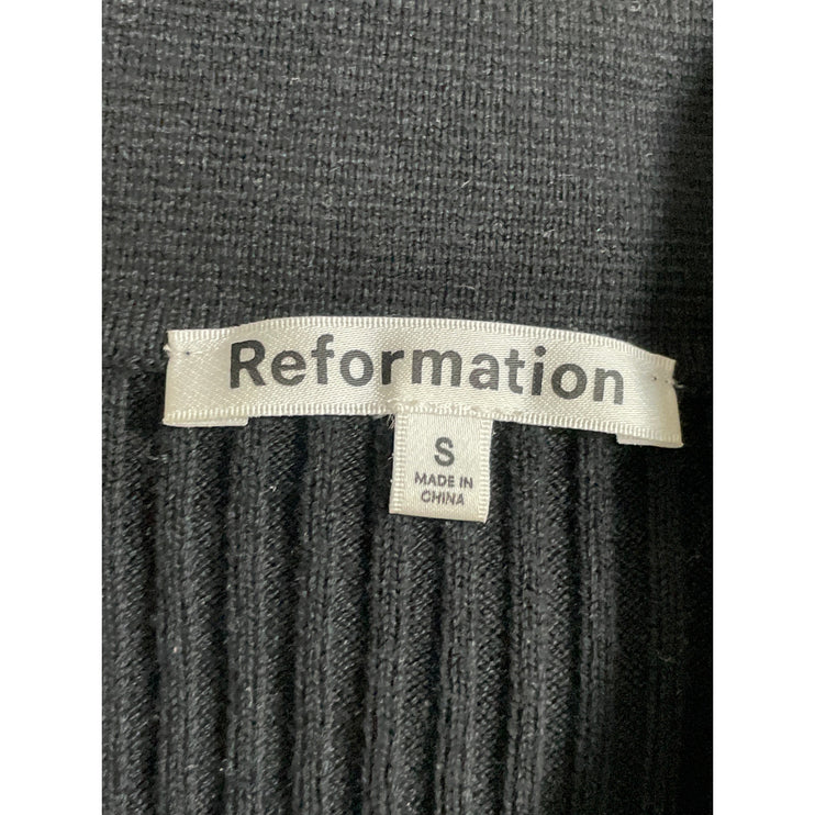 Reformation Valentina Ribbed Knit Long Sleeve Button Up Cardigan Sweater Top S
