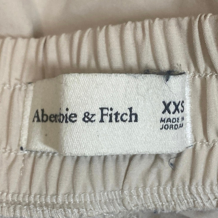Abercrombie & Fitch Women's Cream Pull On Slit Wide Leg Trousers Pants Size XXS