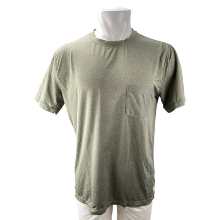 Vuori Men's Olive Green Short Sleeve Crew Neck Pocket Athletic T Shirt Tee Top M