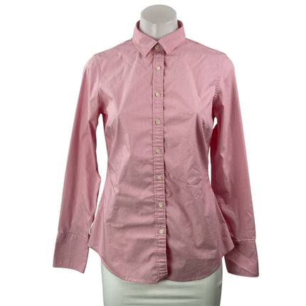 Banana Republic Riley Women's Pink Long Sleeve Button Down Shirt Top Size 2