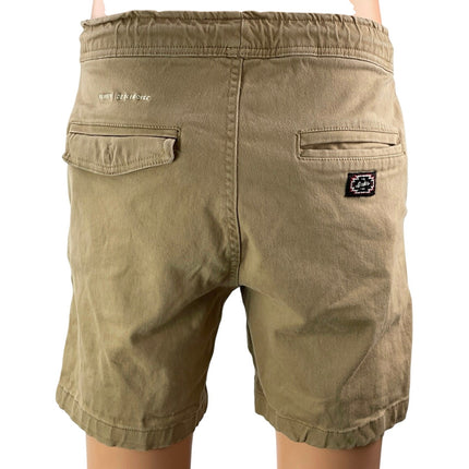 The Dudes Inn Mens Beige Elastic Waist Drawstring Casual Chino Khaki Shorts Sz M