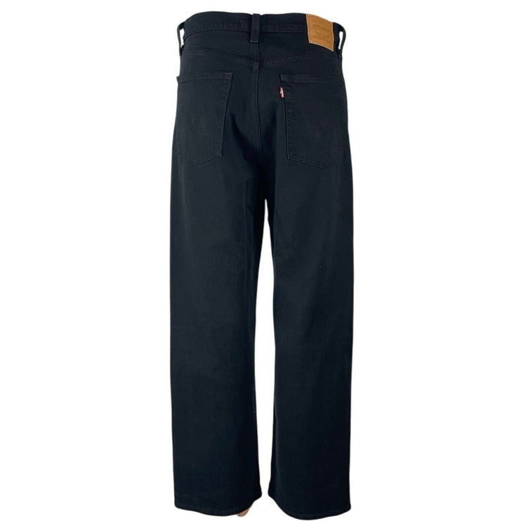 Levi's Ribcage Straight Ankle Women's Black High Rise Baggy Denim Jeans Size 29