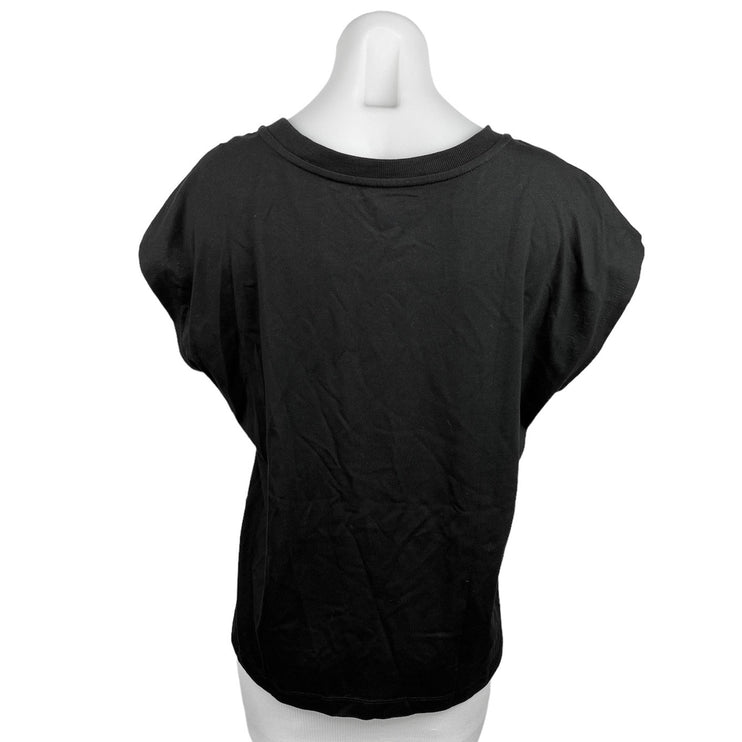 Ann Taylor LOFT Black Drop Sleeve Dolman Relaxed Pullover T Shirt Top Size S