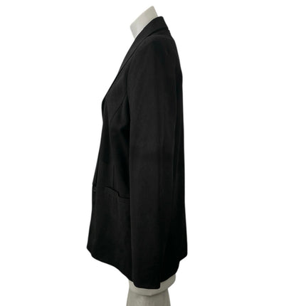 NEW Noisy May Black One Button Collared Long Sleeve Pocket Blazer Coat Jacket S