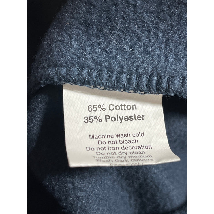 Zone One Blue Embroidered Logo High Neck Long Sleeve Swetaer Sweatshirt Top Sz L