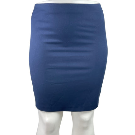 Sisley Women's Navy Blue High Waisted Fitted Career Pencil Mini Skirt Size 12