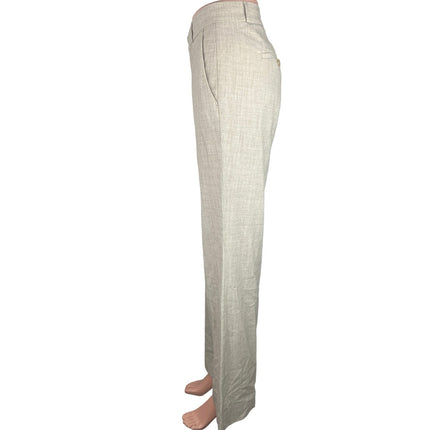 Banana Republic Jackson Fit Beige Stretch Khaki Flared Ankle Dress Pants Size 6