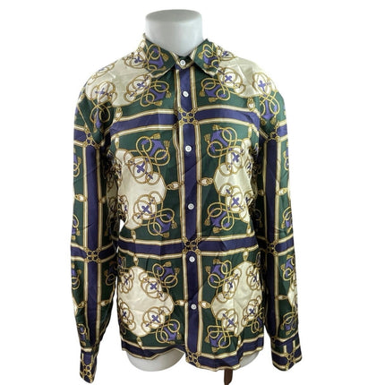 NEW Aime Leon Dore Multicolor 100% Silk Satin Printed Shirt Pants 2-PC Set XXL