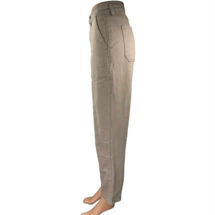 Old Navy Sky-Hi Beige Tan Straight Leg High Waist Chino Khaki Trousers Pants 10