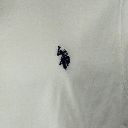 US Polo Assn Men's White Short Sleeve Golf Button Henley T Shirt Tee Top Size L