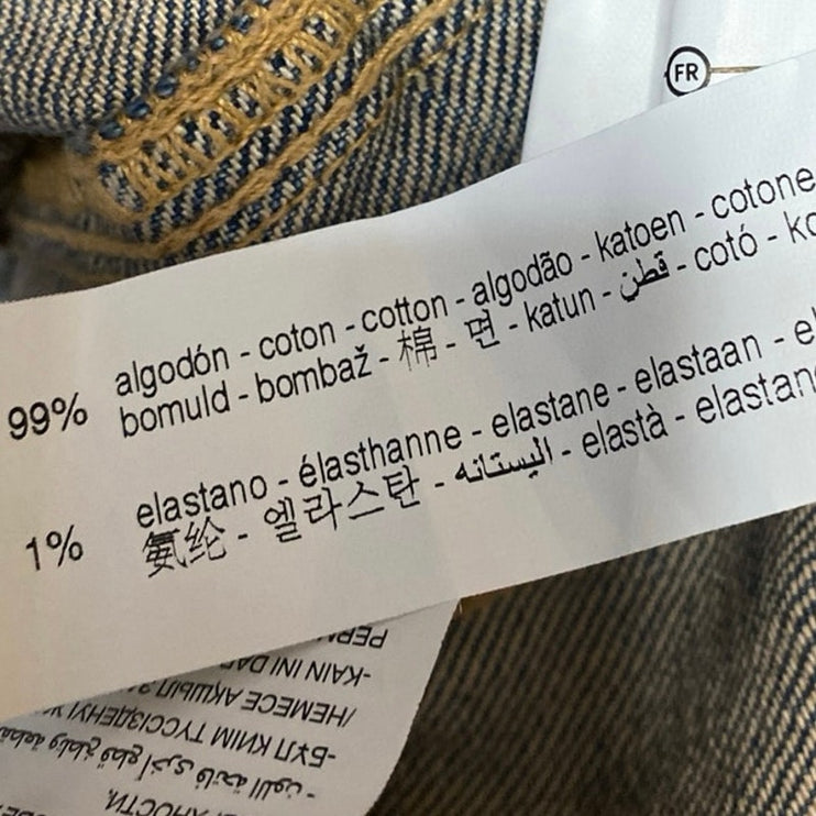 NEW Zara Blue Strapless Sleeveless Denim Jean Tube Bandeau Crop Top Size S