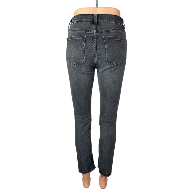Pistola Women's Gray Front Slit Hem High Rise Ankle Skinny Denim Jeans Pants 26