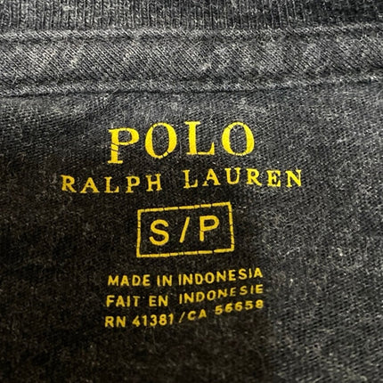Polo Ralph Lauren Men's Black Long Sleeve Logo Crew Neck T Shirt Tee Top Size S