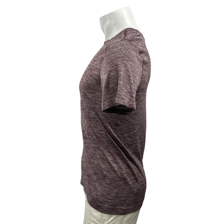 Lululemon Metal Vent Tech Heather Maroon Short Sleeve Athletic Tee T-shirt Top M