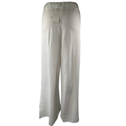 NEW The Frolic White Slit Drawstring High Rise Wide Leg Beach Pants Size XS