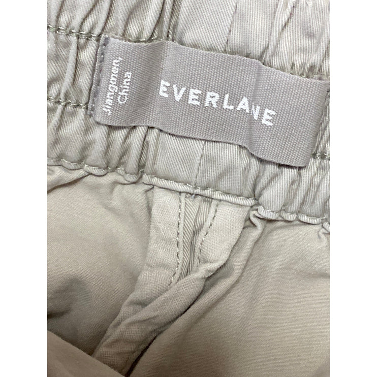 Everlane Women's Gray Elastic High Waisted Wide Leg Pockets Mini Casual Shorts S