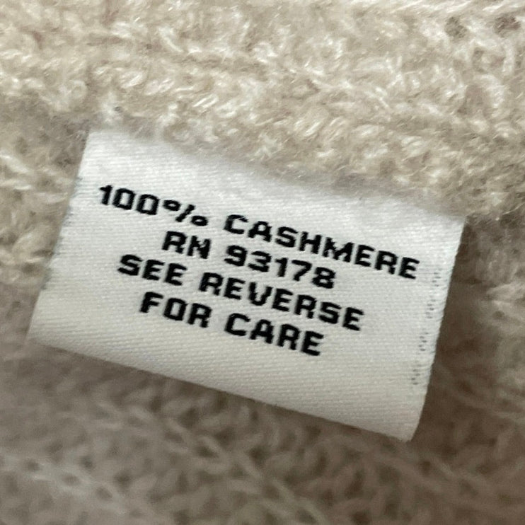The Cashmere Project 100% Cashmere Beige Tapered Lounge Trousers Jogger Pants S
