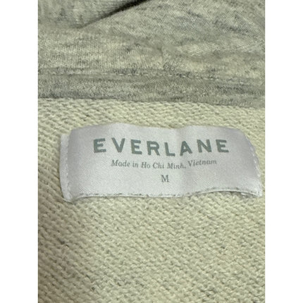 Everlane Men's Gray Heathered Zip Up Long Sleeve Hoodie Hooded Sweatshirt Top M