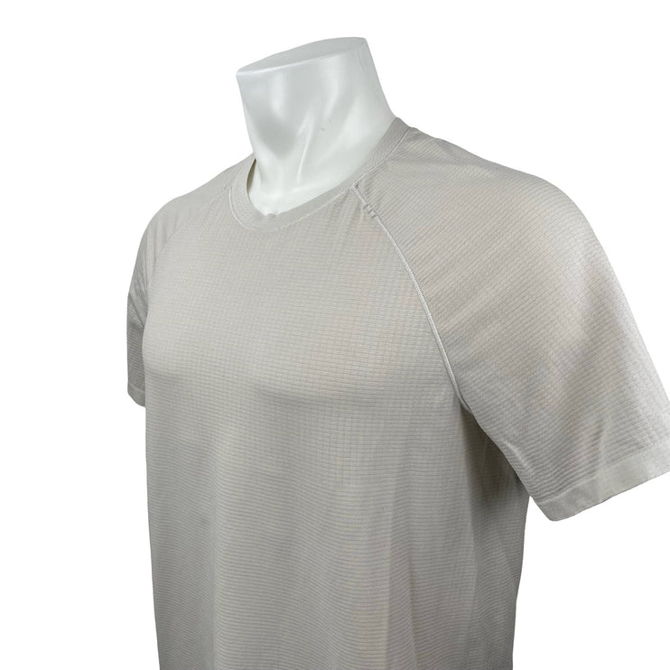 Lululemon Men's Gray Short Sleeve Yoga Workout Running Athletic T Shirt Top L/XL