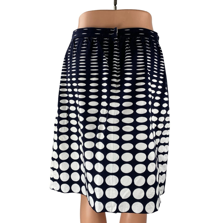 J.Crew Black White Polka Dots Gradient High Waist Pocket A Line Mini Skirt Sz 6
