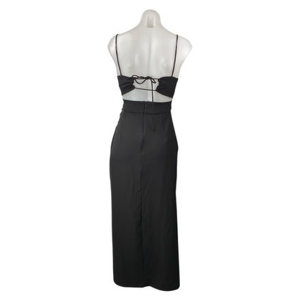 Zara Women's Black Sleeveless Cami Camisole Front Slit Midi Pencil Wrap Dress XS