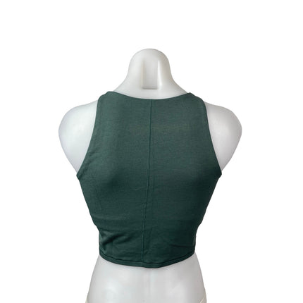 Old Navy Power Chill Green Sleeveless Yoga Athletic Activewear Crop Tank Top M