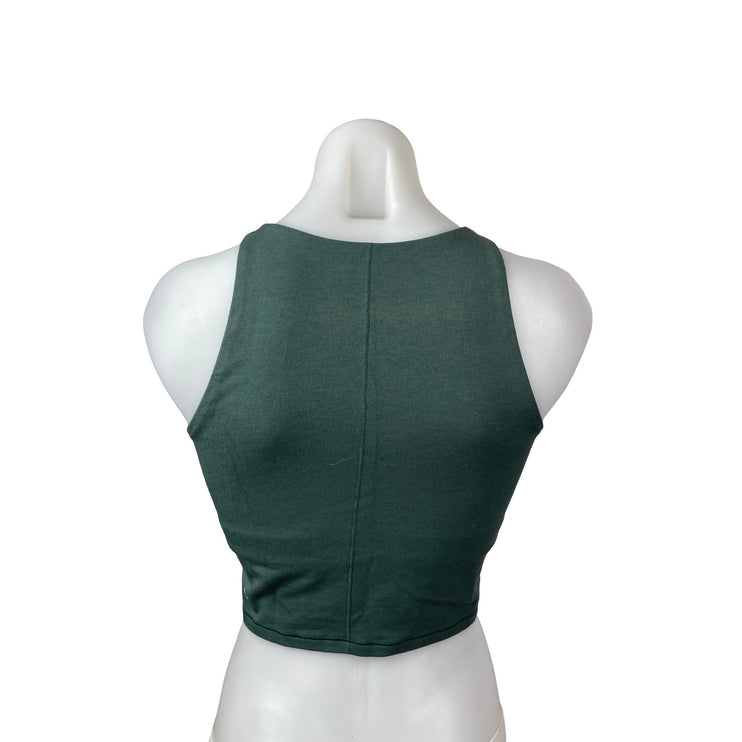 Old Navy Power Chill Green Sleeveless Yoga Athletic Activewear Crop Tank Top M