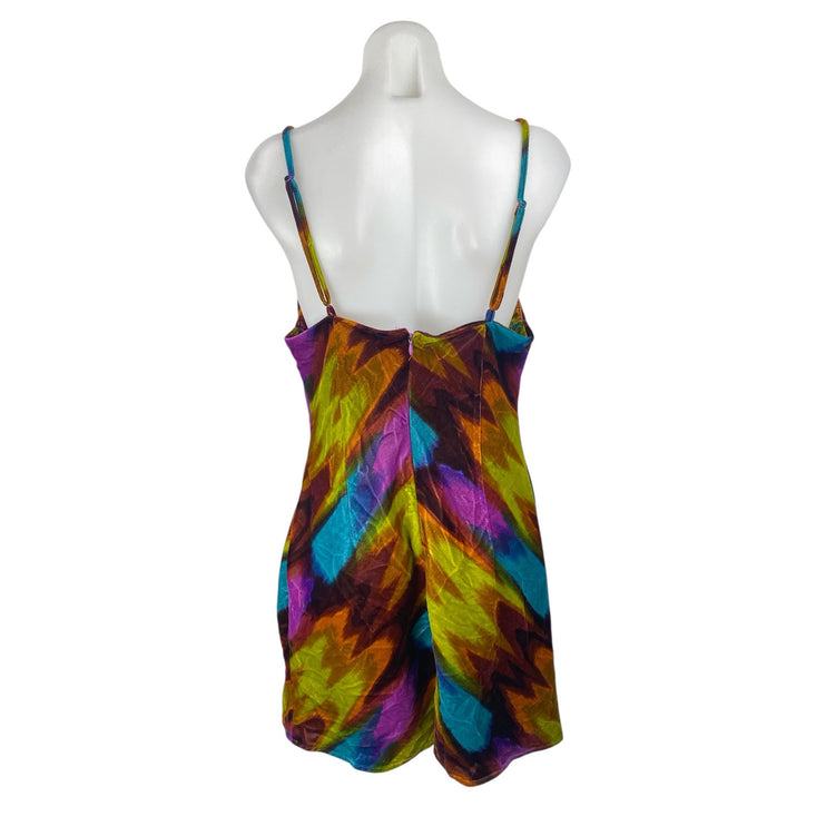 Urban Outfitters Multicolor Abstract Cowl Neck Cami Camisole Tank Dress Size L